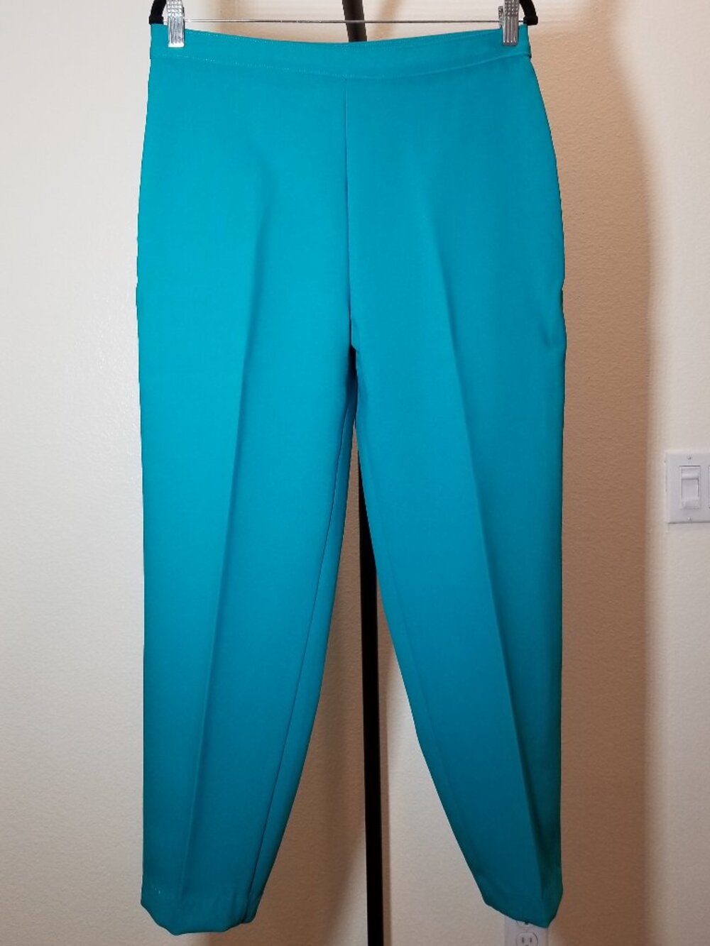 Vintage 80's‎ Bend Over Womens Sz 14P Teal Pants Retro Granny Single Stitch City